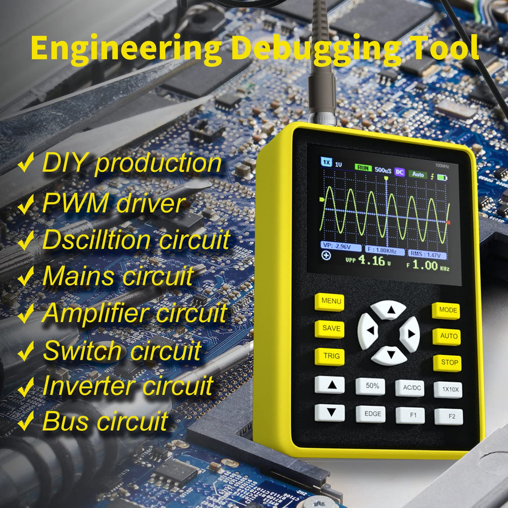 2.4-inch Digital Handheld Pocket Oscilloscope 500MS/s 100MHz Pack of 2 P269