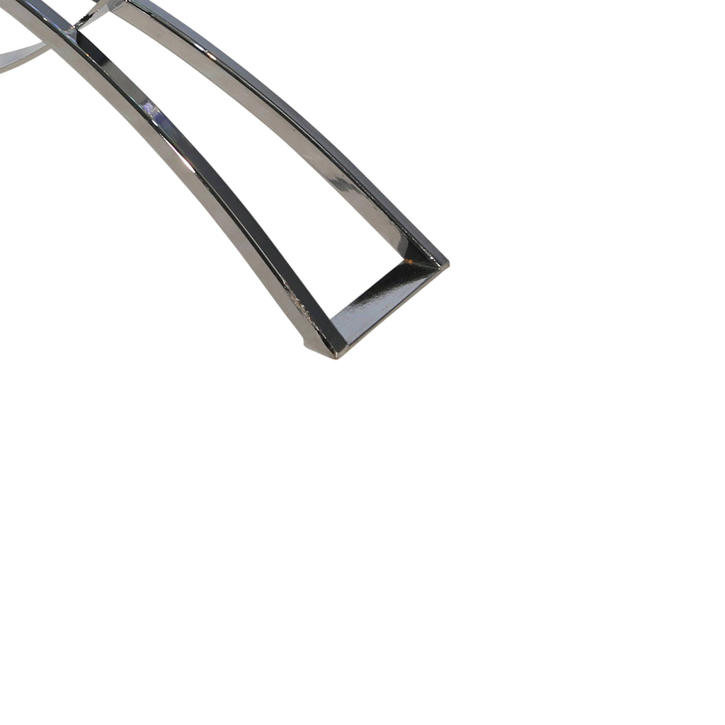 Silver Glass Candle Holder Q865