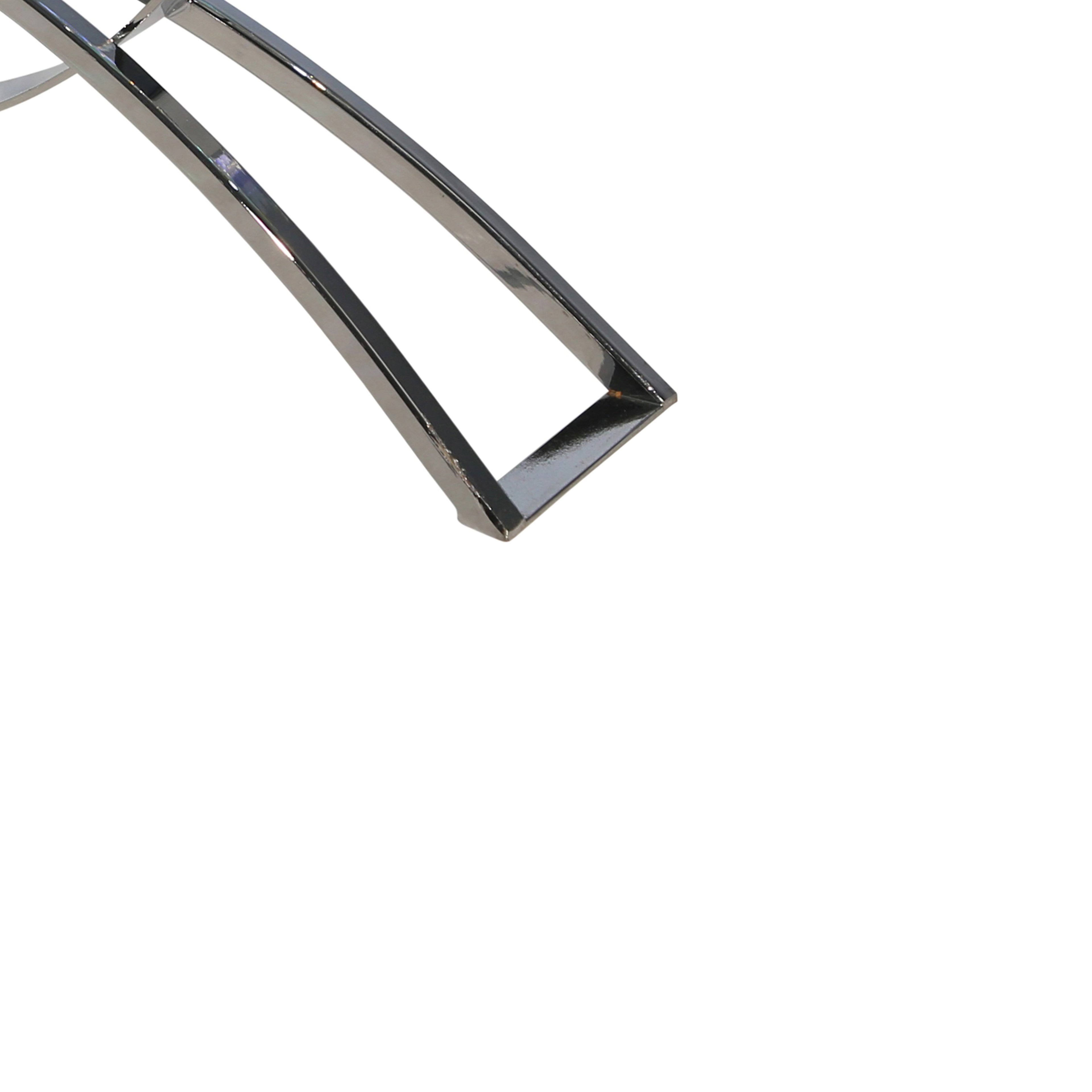 Silver Glass Candle Holder Q865