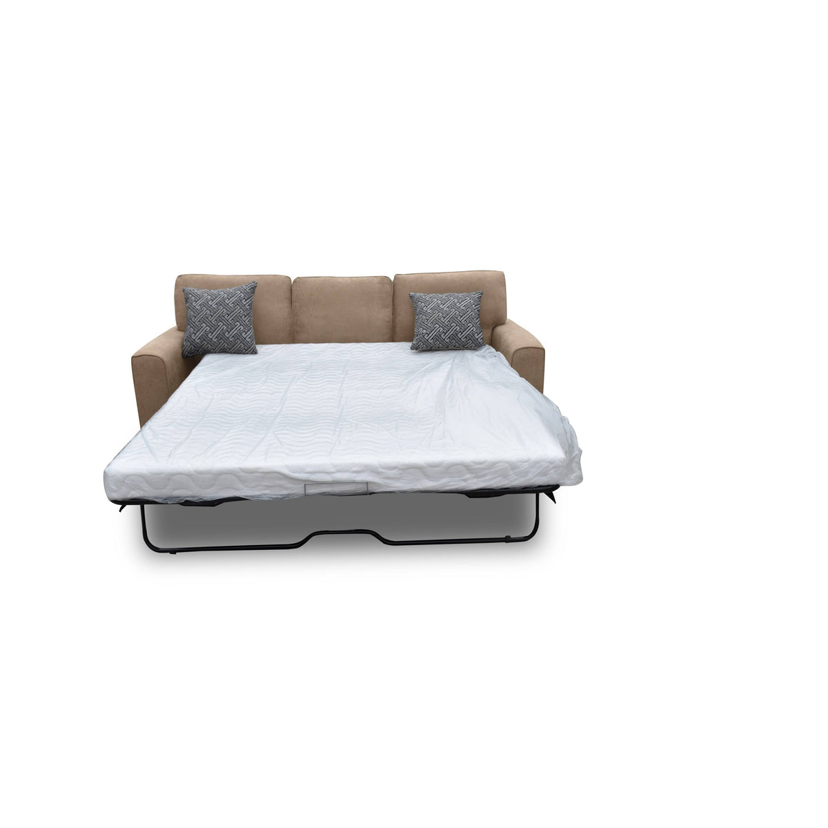Khaki Fabric Loveseat with Sleeper Q312237