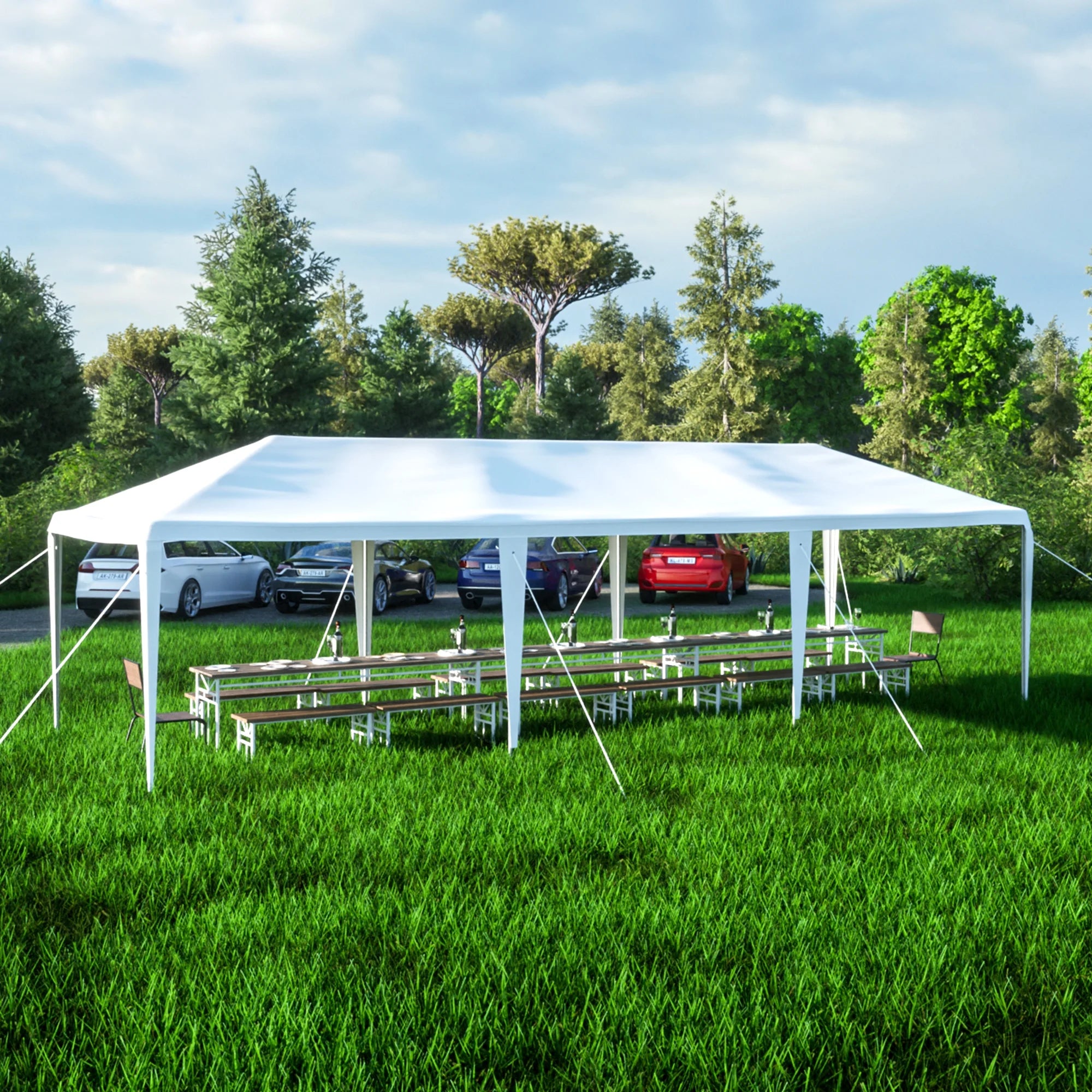 10x30' Outdoor Canopy Tent with 5 Removable Sidewalls I3897