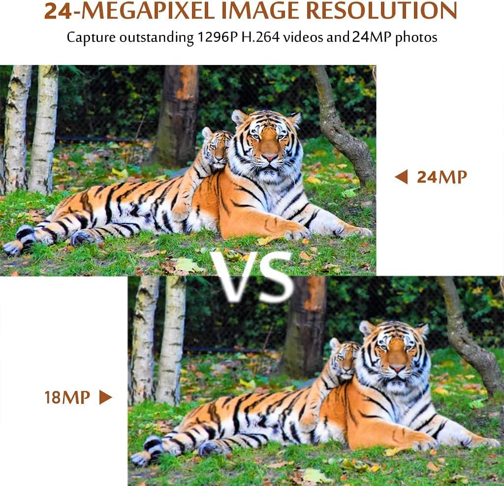 2-Pack 24MP Full HD 1296P Night Vision Motion Activated Waterproof Deer Cameras Q438