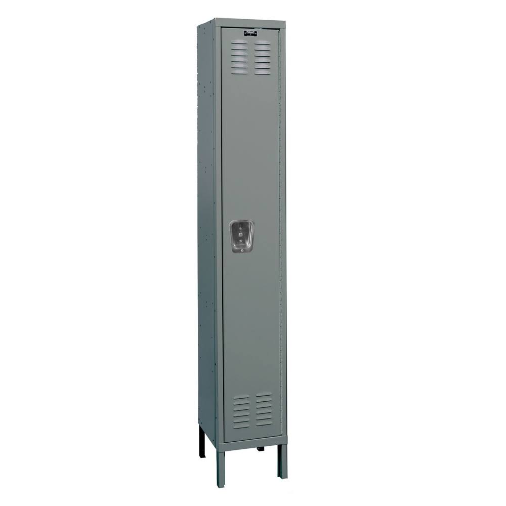 Single Tier Steel Locker, Dark Gray S477938