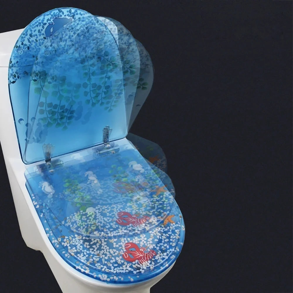 Elongated Resin Toilet Seat with Silent Close Hinges M5270