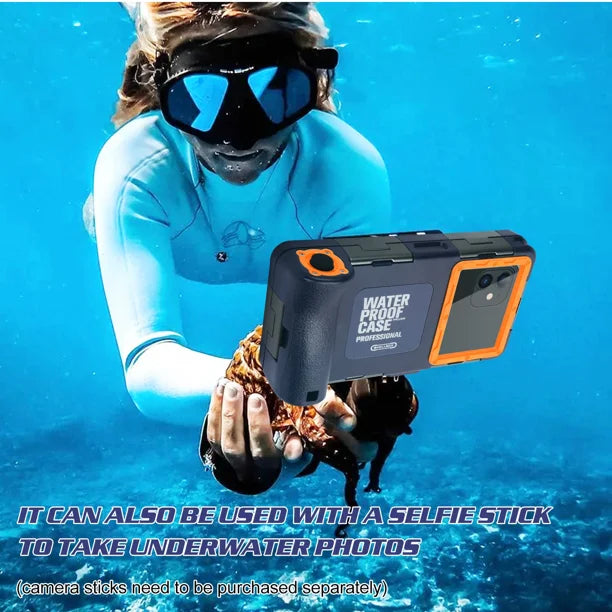 Waterproof Protective Case for Phones Up to 6.9 Inch with Lanyard V103