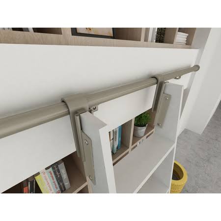 Red Oak Library Ladder Kit with 8 ft. Rail H4668