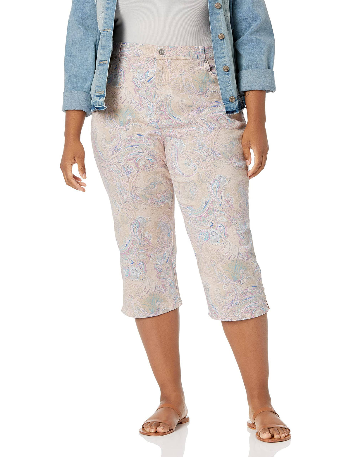Petite Printed Capris U524713