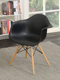 Black Modern Dining Arm Chair Set of 2 Z131213