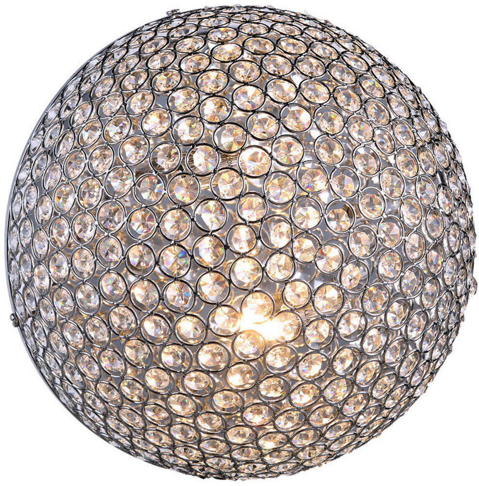 2 Light Chrome Clear Crystal Wall Mount R347580