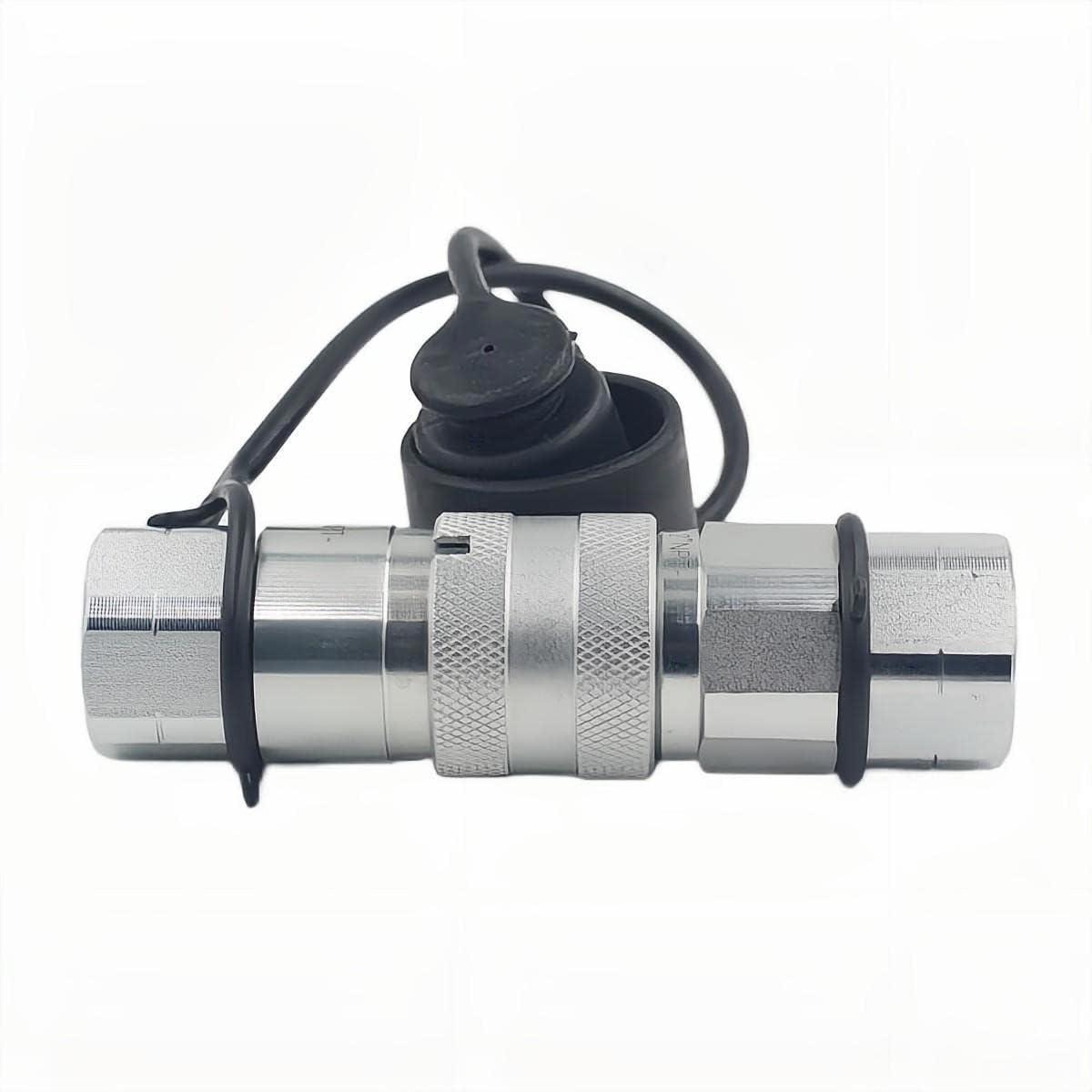 3/4" SAE-12 UNF1-1/16 Skid Steer Flat Face Hydraulic Quick Connect Coupling with Dust Cap S7076
