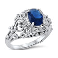 Royal Blue Simulated Sapphire Ring S94257