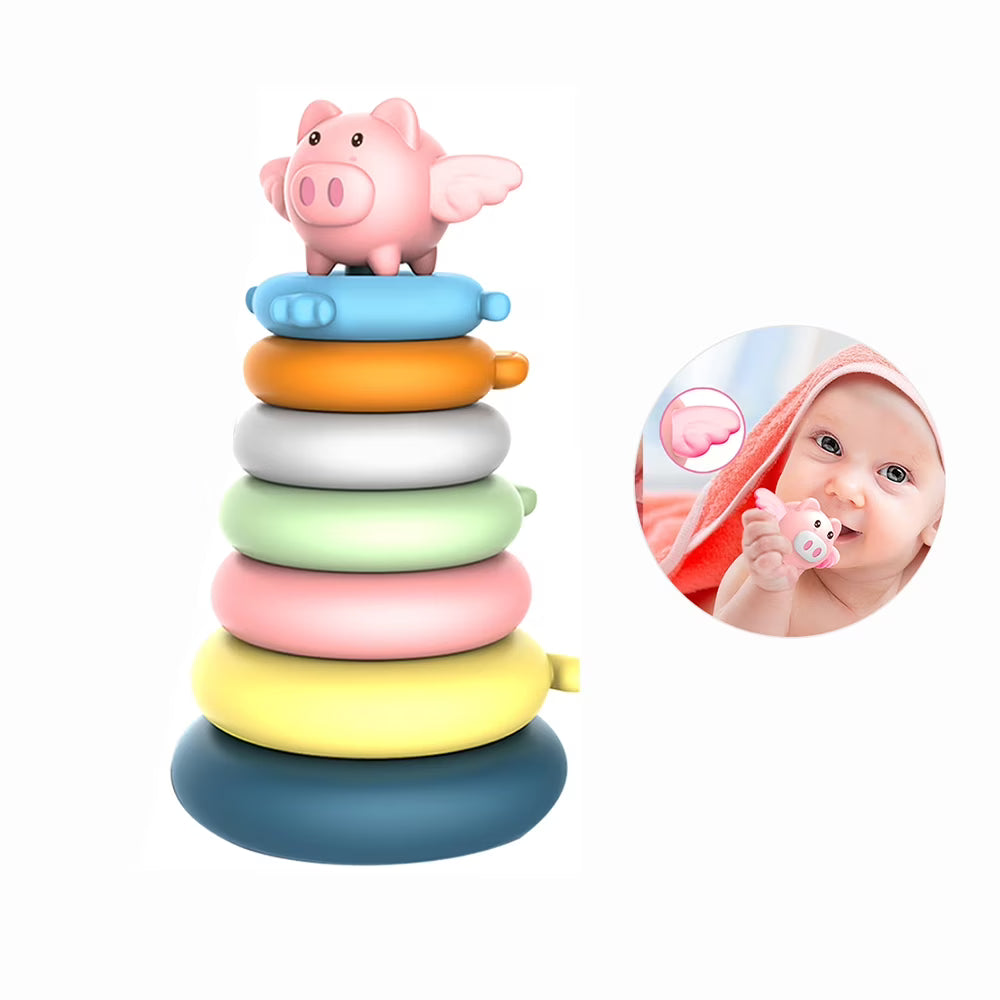 7 Pcs Soft Stacking Rings Toy M336