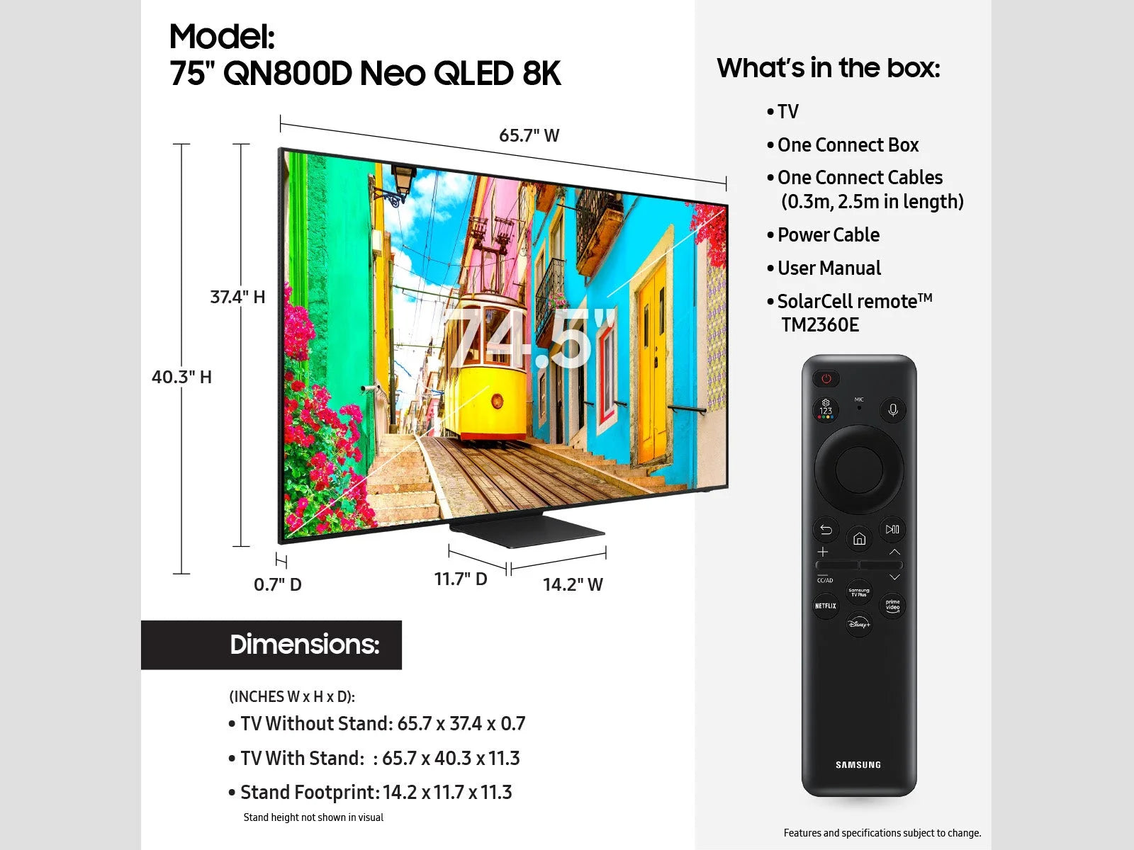 75” Class Neo QLED 8K Smart TV W48196