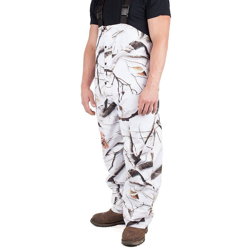XL Snow Camo Waterproof Hunting Bibs Q57774