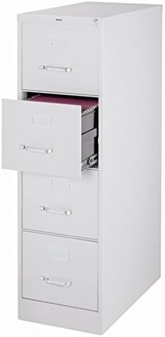 25 Deep 4 Drawer Letter File Cabinet in Gray C70843