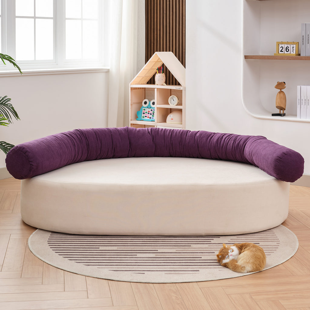 Beige Bean Bag Chair Sofa Bed G383860