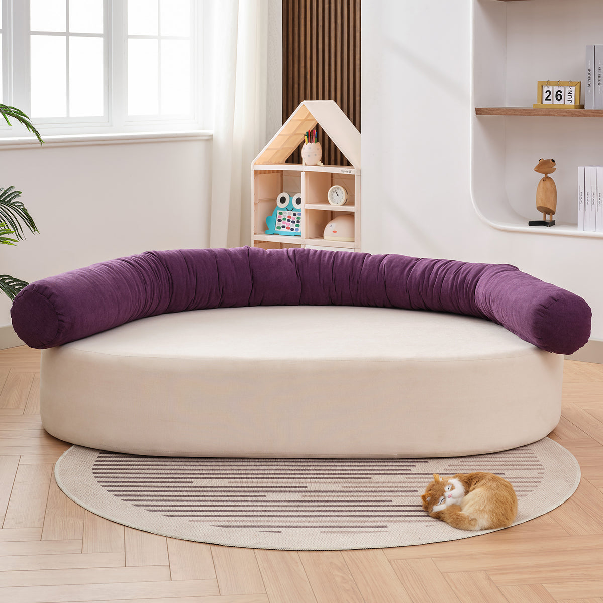 Beige Bean Bag Chair Sofa Bed G383860