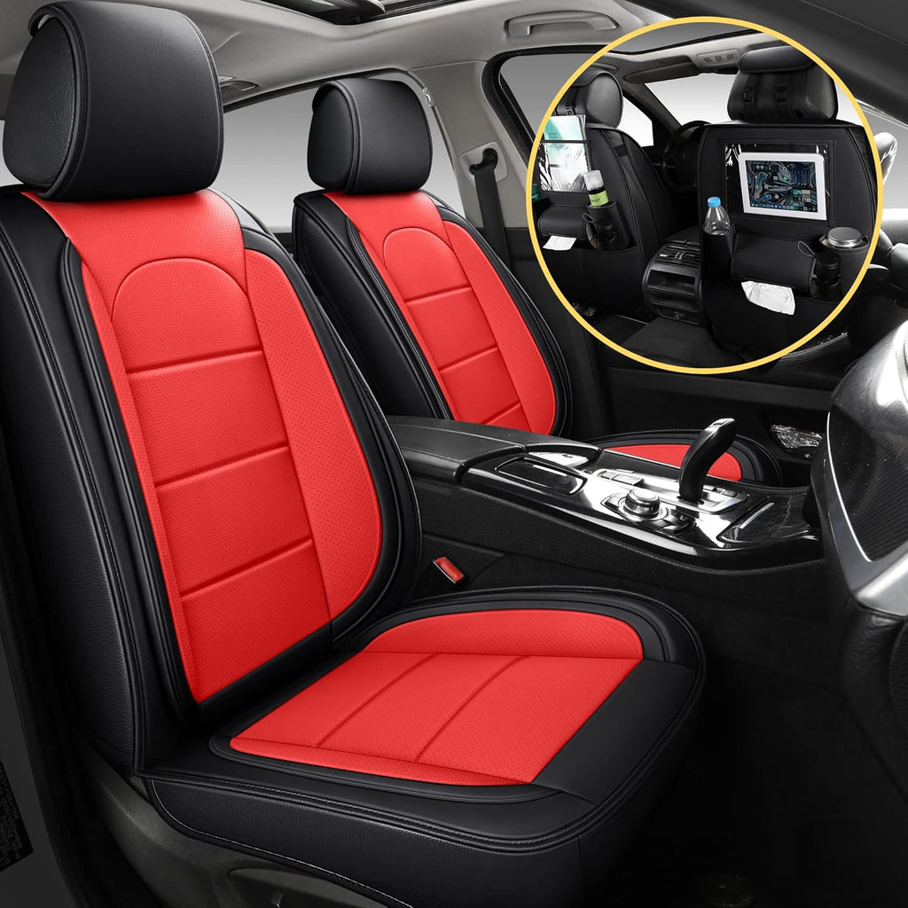 Black&Grey Leather Car Seat Covers Full Set H978895