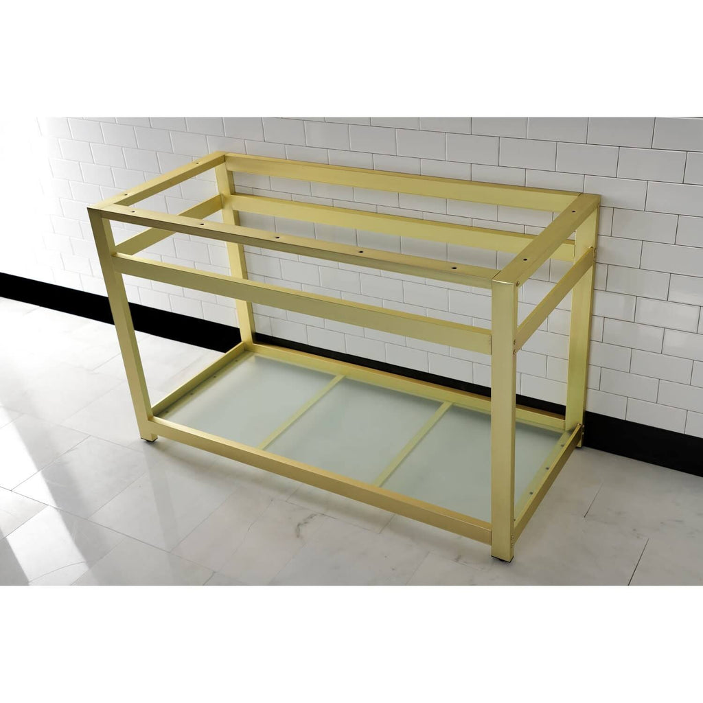 Oil Rubbed Bronze Console Sink Base with Glass Shelf S7276