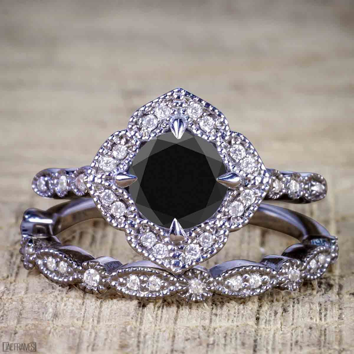 Black Diamond 3pcs Ring Set A8401