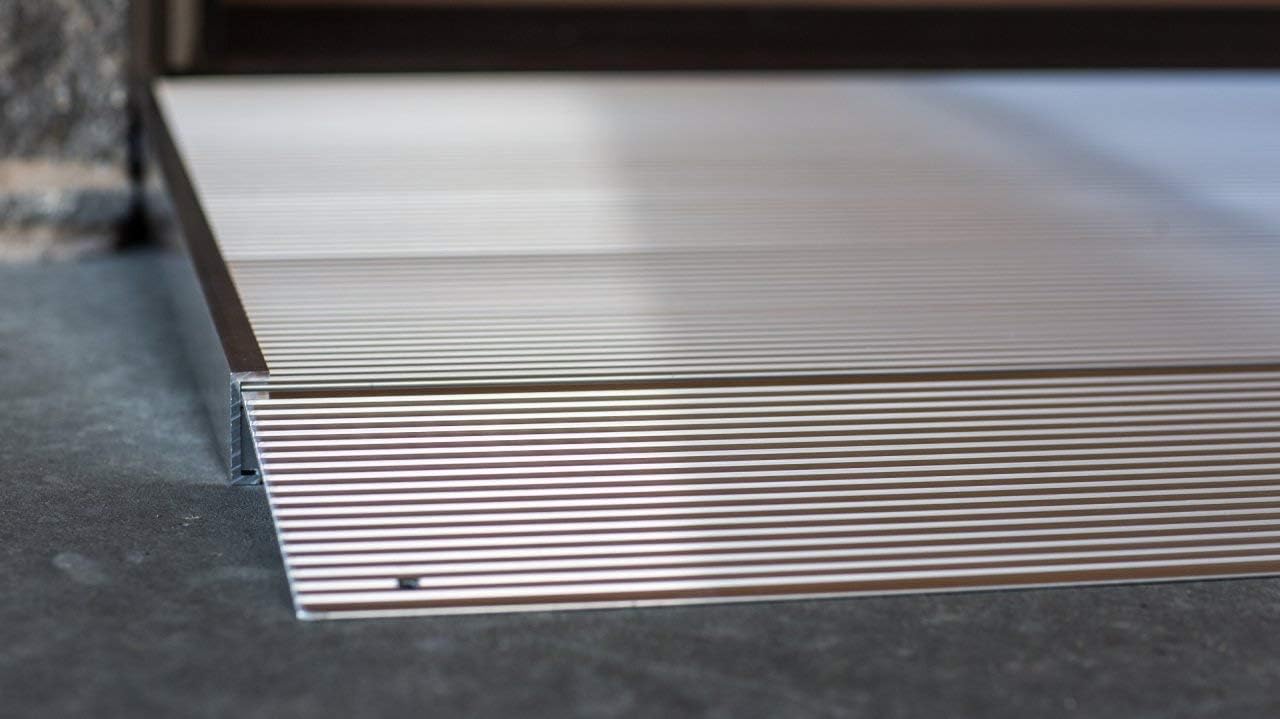 Aluminum Threshold Ramp with Adjustable Height, 12" L x 36" W, Pack of 2 T858