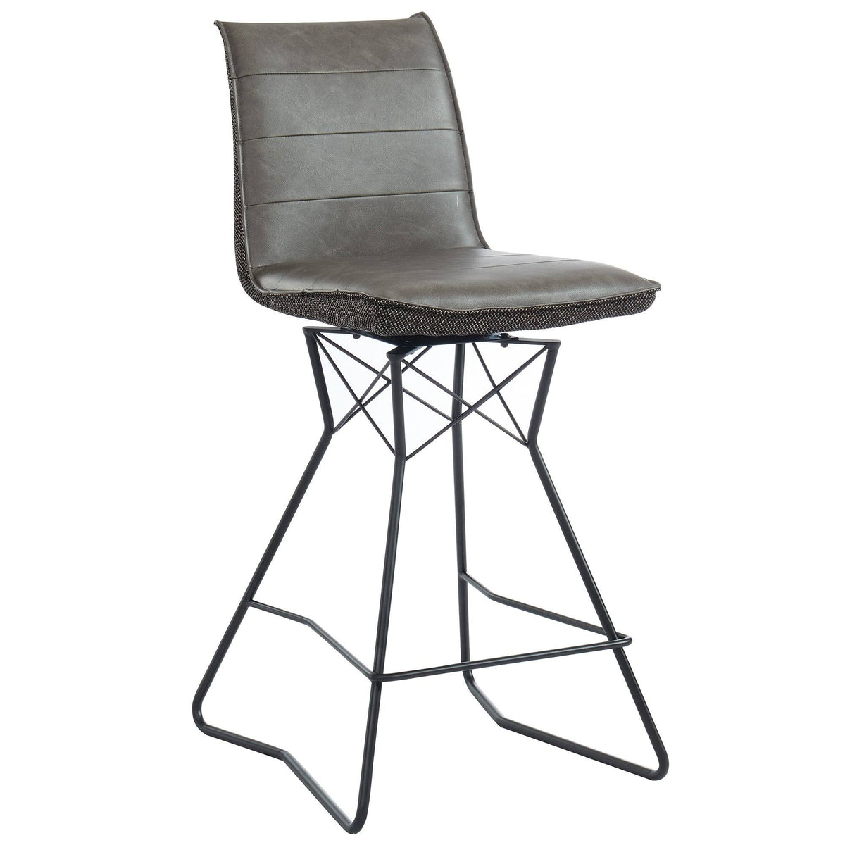 Brown Swivel Counter Stool Set of 2 T245384