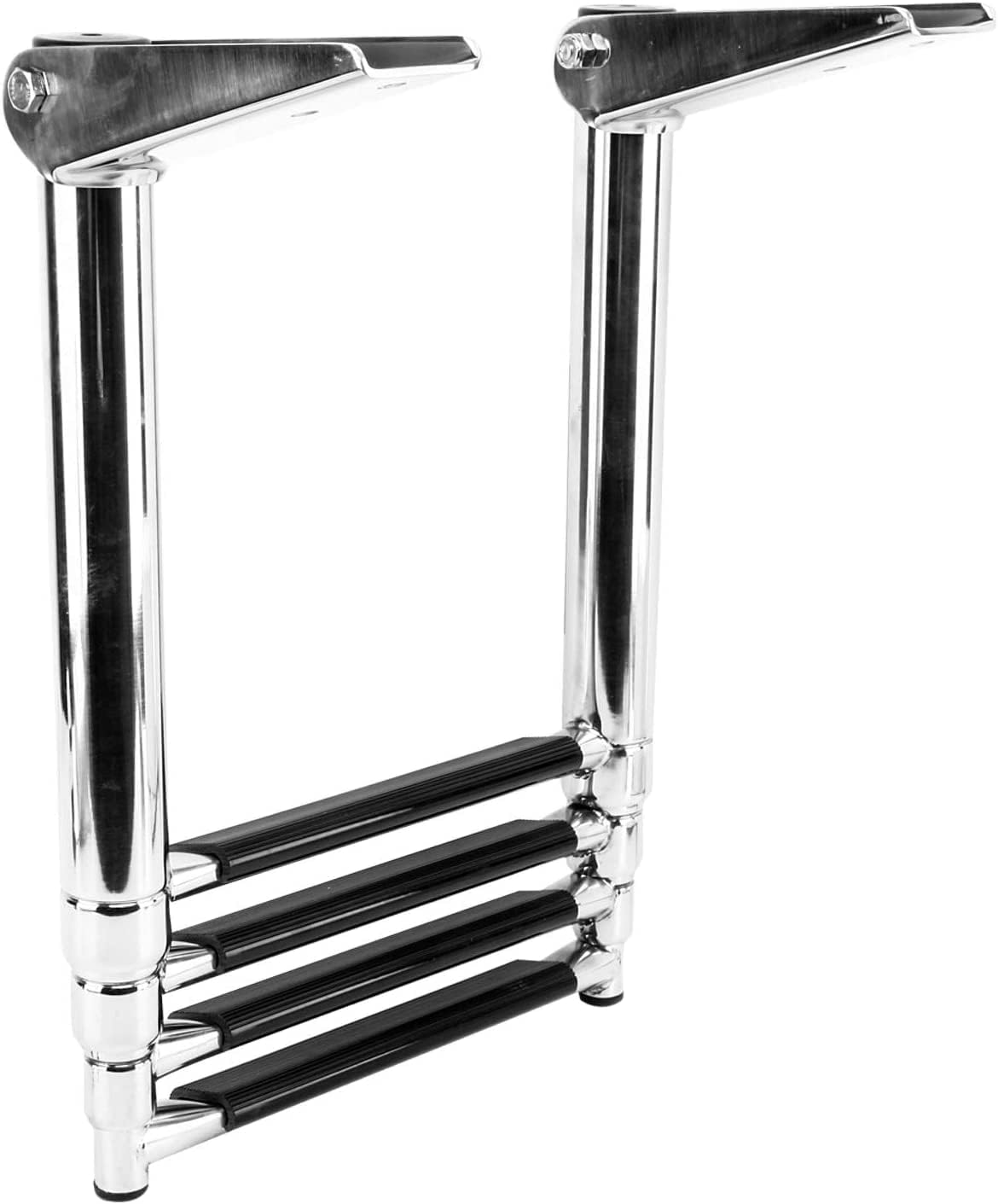 4 Step 316 Stainless Steel Telescoping Ladder with Retaining Strap Pack of 2 A4459