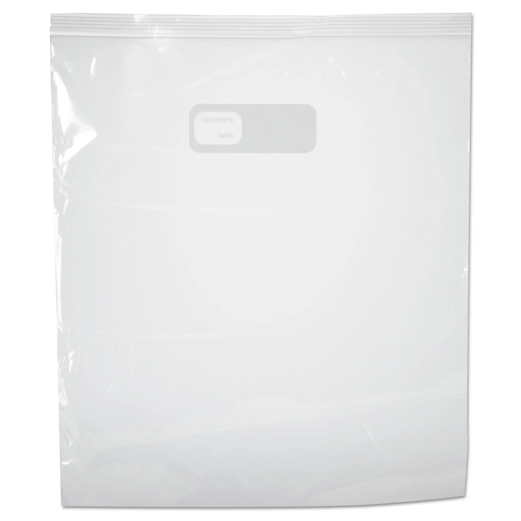 Reclosable Food Storage Bags, 2 gal, Clear, 100/Box X2553