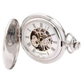 Stainless Steel White Dial Mechanical Pocket Watch Z82535